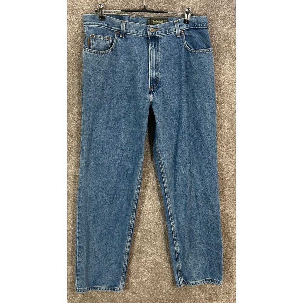 Timberland Jeans Mens 36X30 Blue Weather‎ Gear Actual 35X30 Loose Fit USA